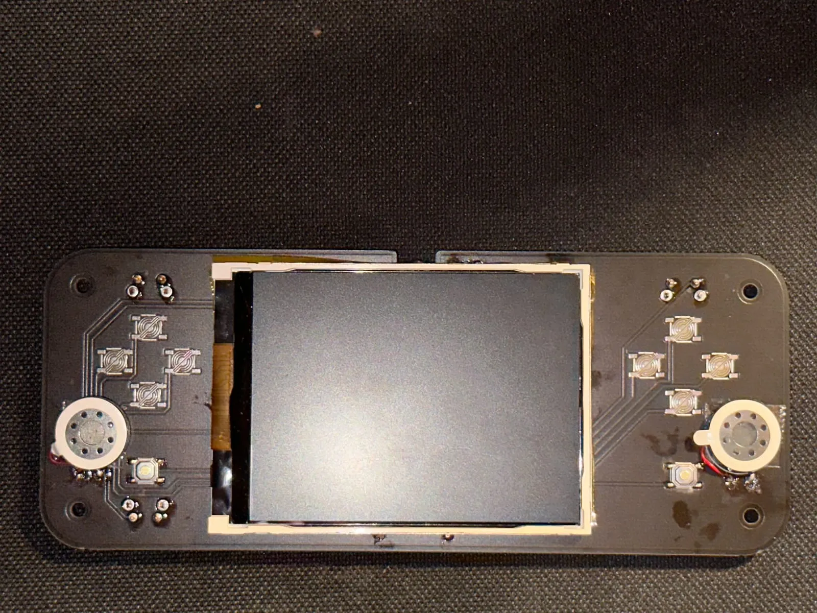 Close-up of the soldered heads and components on the Null 2 PCB